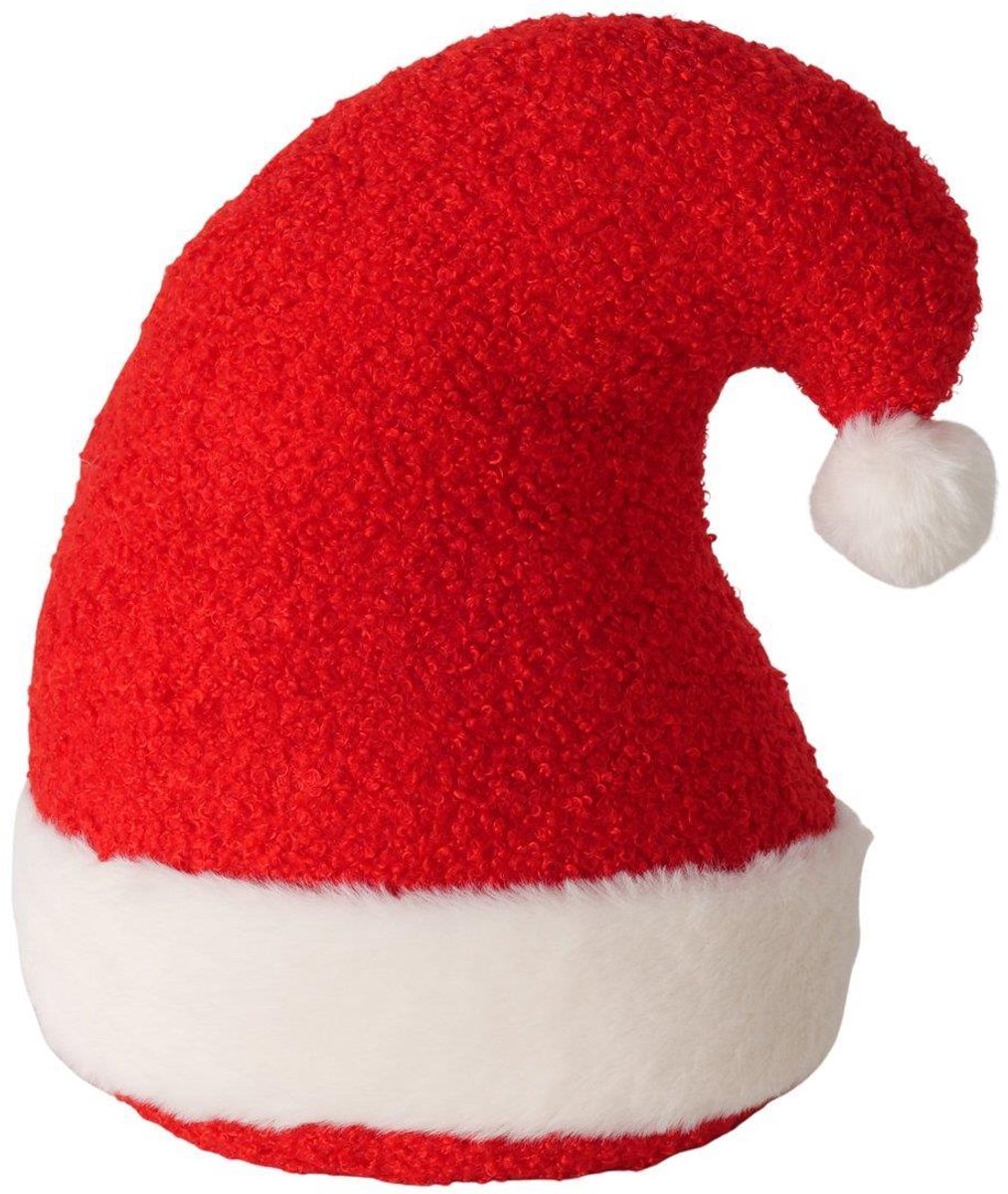 Boltze Home deurstopper kerst decoratie kerstmuts 28cm rood.