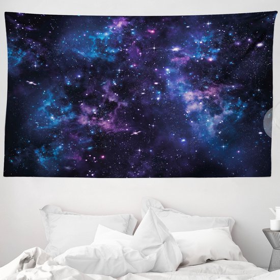 ABAKUHAUS Kamertapijt, Sterrenhemel, 230 x 140 cm, Donkerpaars en Blauw