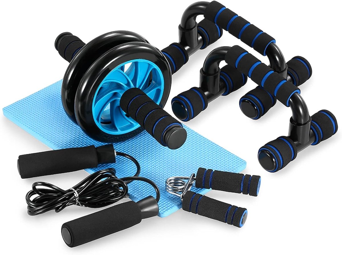 5-in-1 Buikwiel Set voor Fitness - Complete Set voor Krachttraining en Home Workouts