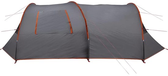 vidaXL - Tunnel - Tent - voor - 6 - Personen - 6-persoons - Grijs - en - Oranje van Vidaxl — afbeelding 5