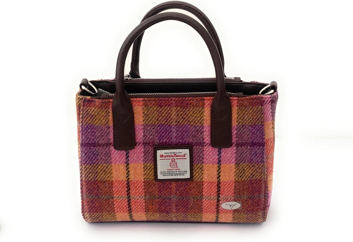 Harris Tweed Tote Handtas – Veelzijdige en Compacte Tote voor Dagelijks Gebruik