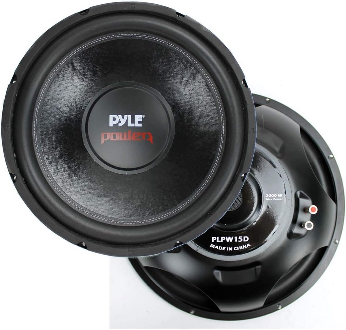 Subwoofer 38 cm 1000 watt RMS 2000 watt max DVC voor auto trunk - 1 stuk