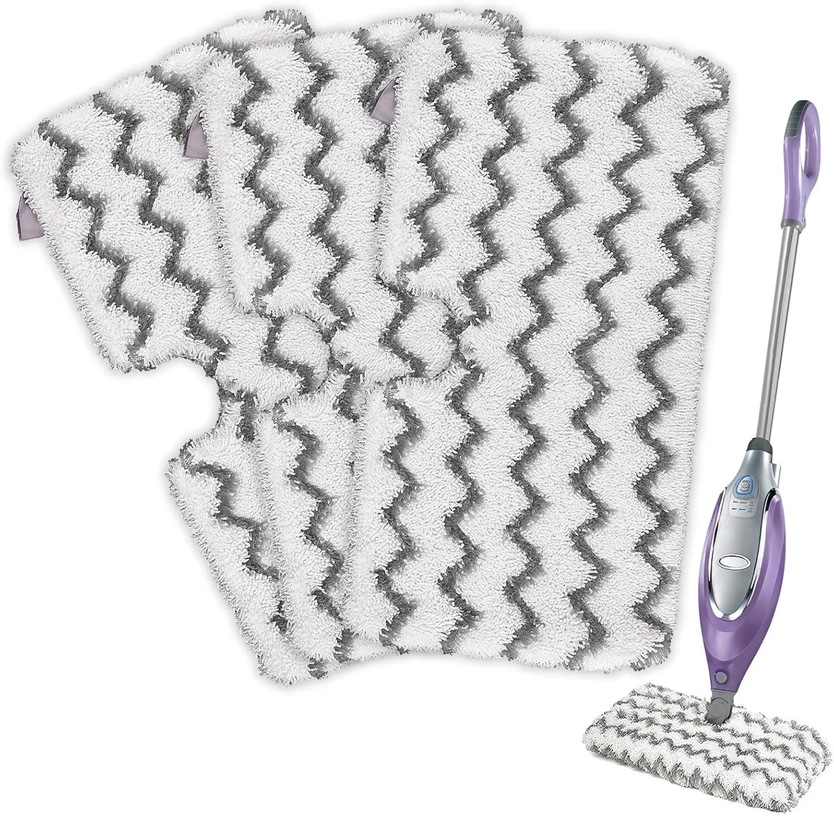 3-pack Microvezel Stoomdweilpads met Schrobstrips voor Stoomzakdweilsysteem
