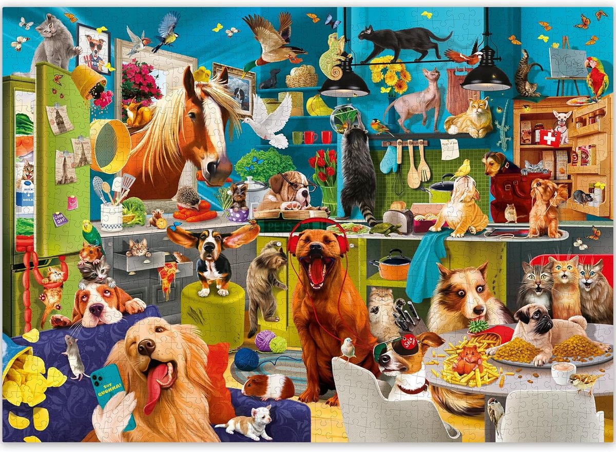 Puzzel Van 1000 Stukjes - Grappige Dierenmotieven Voor Volwassenen En Kinderen - Educatief Speelgoed - Puzzel Cadeau Voor Kinderen Van 8-12 Jaar