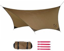 Ultra-Light Avontuurlijke Tarp 340 x 280 cm – Lichtgewicht en Weerbestendig Zeil voor Buitenactiviteiten