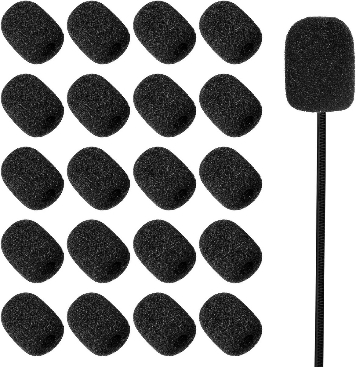 Vervangende windmicrofoons voor lavalier en headset - 20 stuks