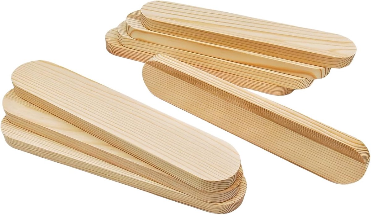 Ovale houten blokken voor knutselen, whittling en schilderen - 8 stuks