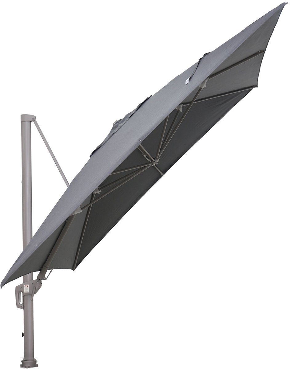 Garden Impressions Hawaii Big Pole II zweefparasol 350x350 taupe/royal anthracite – foto 3