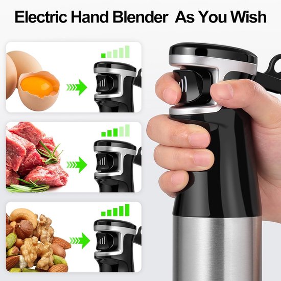 Staafmixer Set - Hakmolen - Groentesnijder - Soepmaker - Blender van Merkloos — afbeelding 4