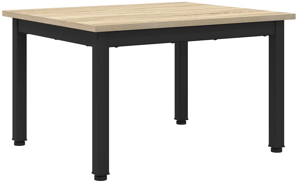 vidaXL Salontafel - Sonoma - Eiken - 60 - x - 50 - x - 36 - cm - Bewerkt - hout