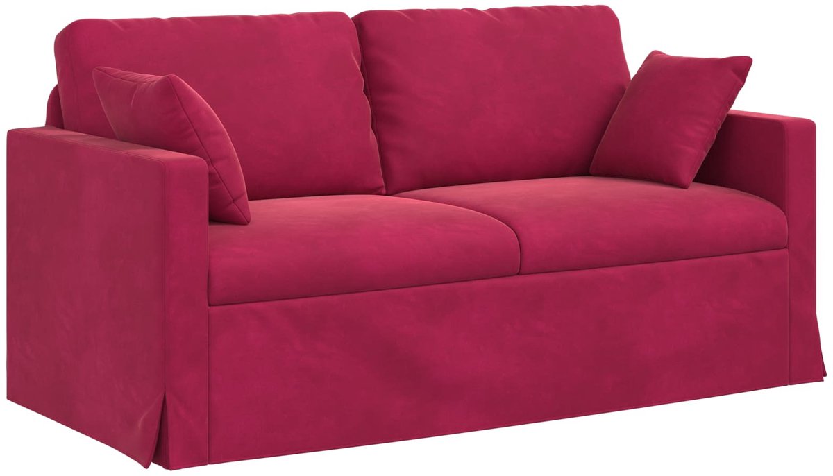 vidaXL Bank - Wijnrood - 158 - x - 78 - x - 80 - cm - Fluweel
