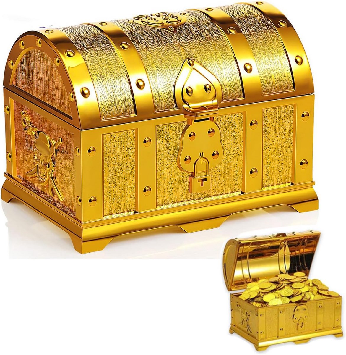 Gouden Piratenschatkist - Speelgoed Cadeau voor Kinderfeestjes en Bruiloften