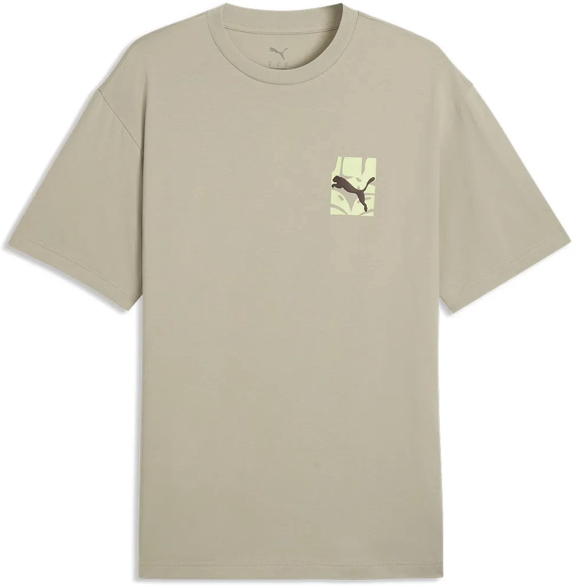 Puma Ess Graphics Relaxed Fit T-shirt Met Korte Mouwen M Man Grijs