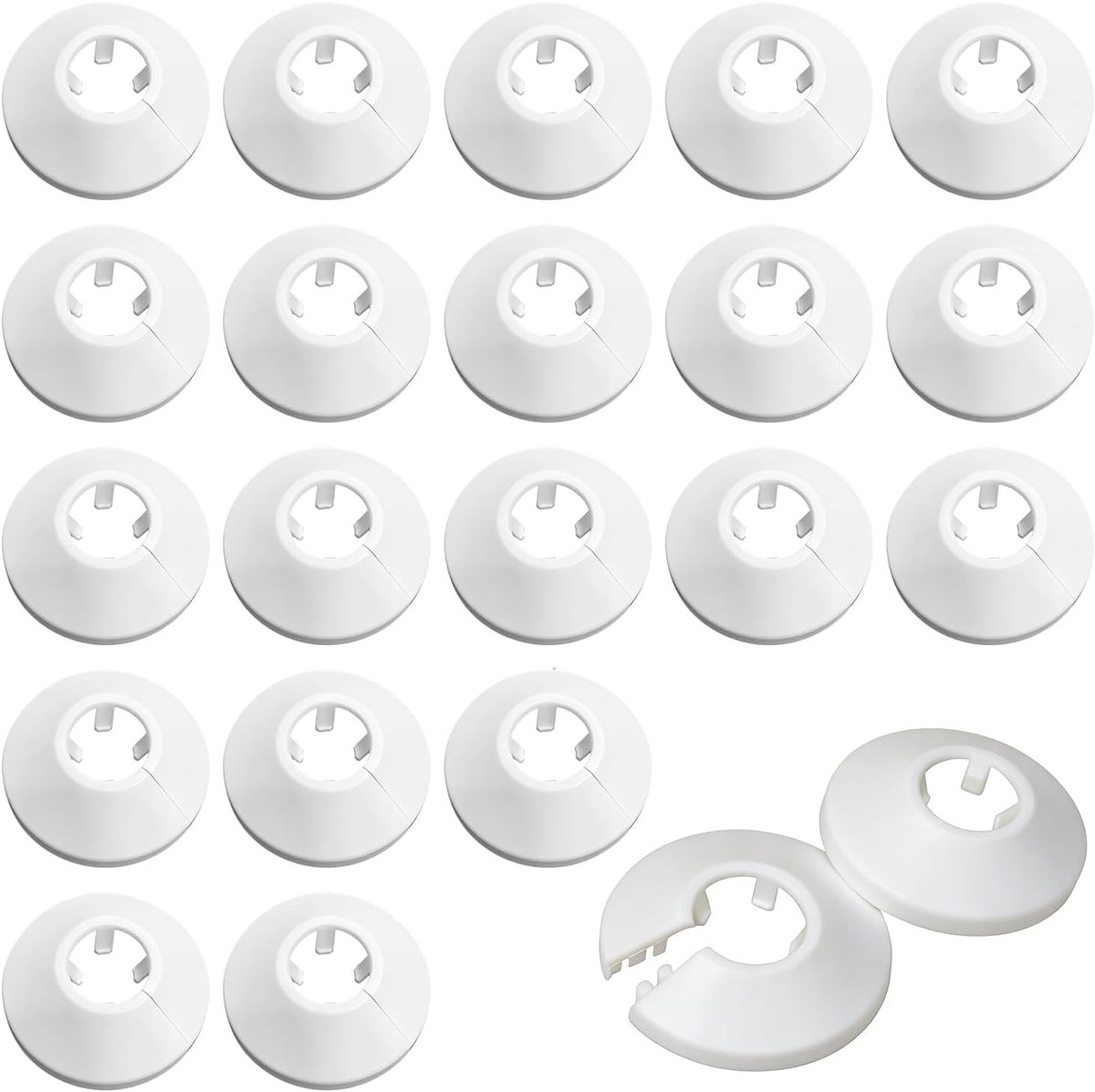 Radiator Buisafdekking - Pijp Covers - Verfraaien Leidingen - Duurzaam Polypropyleen - 45x13x45mm - Wit