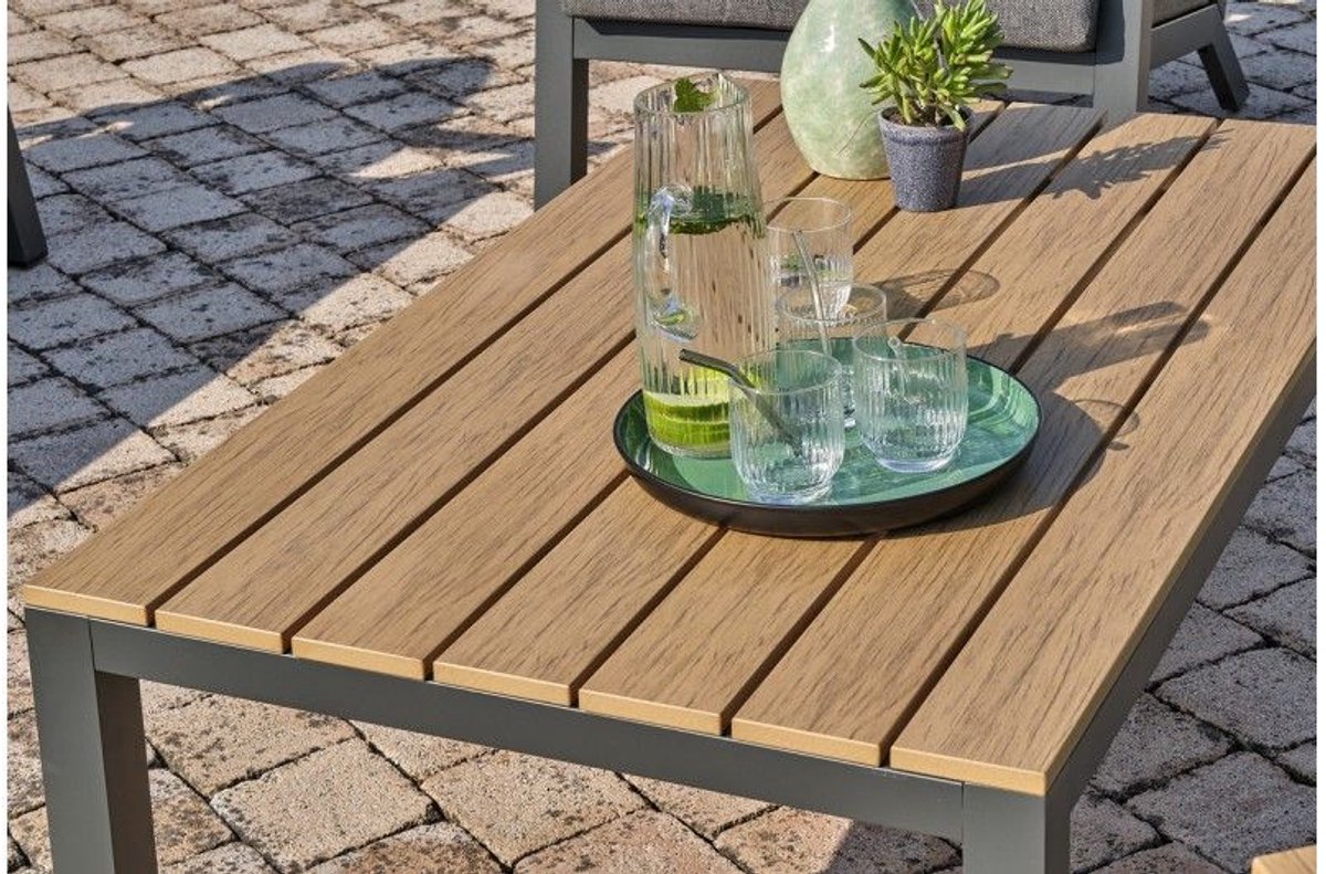 Lesli Living Salon lounge Donnan - aluminium - gris