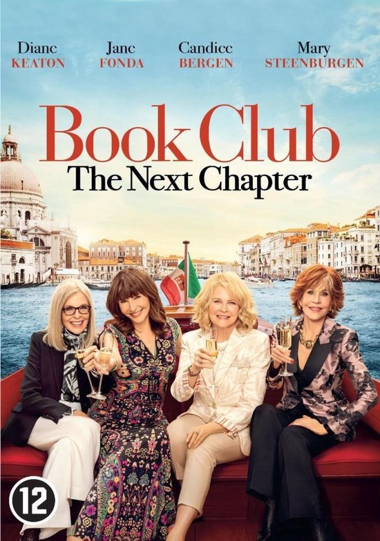 Dianne Keaton, Jane Fonda, Candice Bergen en Mary Steenburgen vieren feest aan boord met een drankje in Venetië. 'Book Club: The Next Chapter'.