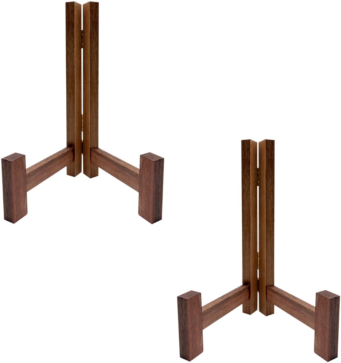 Purepeak Bordenstandaard voor Sierborden Set - 2 Stuks - Bordenhouder Geschikt voor Borden tot 25 cm Hoog - Bordenrek - Hout