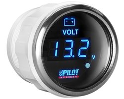 Zwarte digitale voltmeter - 52mm