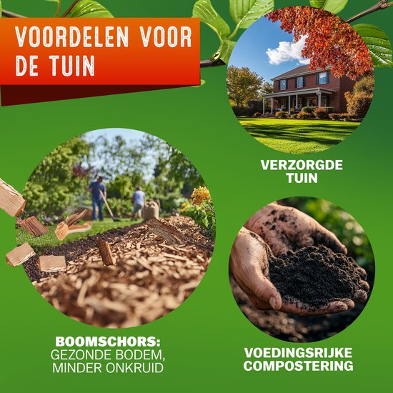 Gardebruk Hakeselaar - Elektrisch 3100W takdikte 44mm - Groen/Zwart van Gardebruk — afbeelding 2