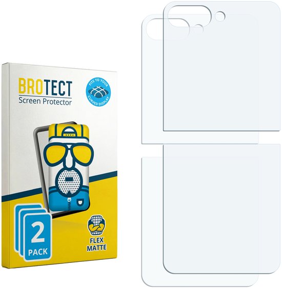 BROTECT - Protection d'écran pour Samsung Galaxy Z Flip 5 (Arrière) - Film de protection mat couverture complète (2 Pièces)