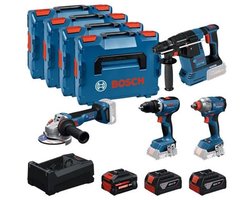 Bosch Professional Accu combiset 4-delig 18V 5.0Ah + 5.5Ah in tas - 0615A500BJ