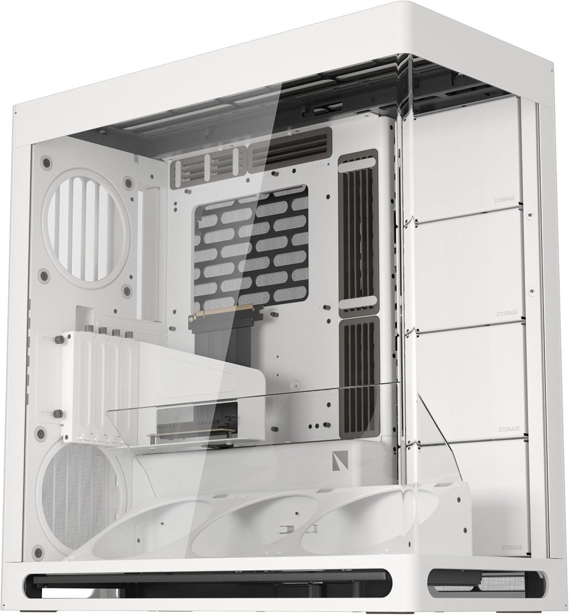 Dual-Chamber ATX Mid Tower pc-behuizing met PCIe 5.0 en Gehard Glas