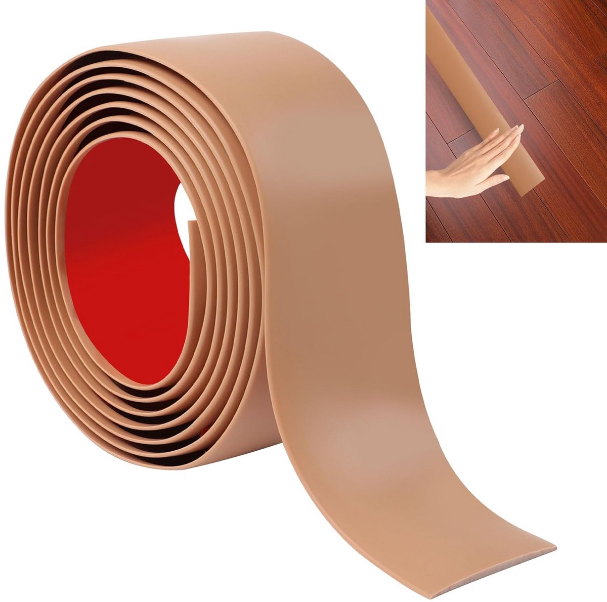 Laminaatvloer Drempelovergangsstrip 200cm - Zelfklevende Vinylvloerstrip voor Tegels en Ta