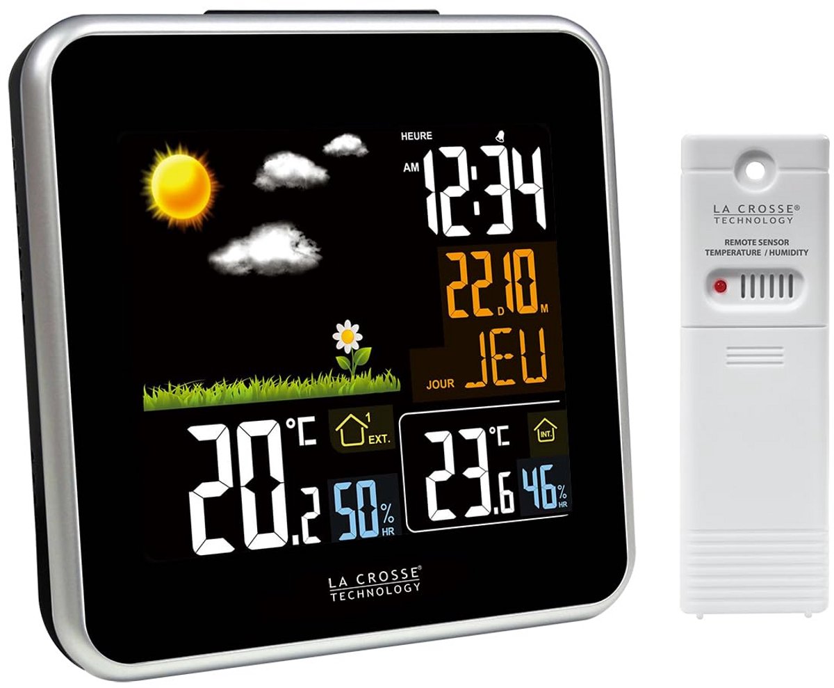Weerstation met gekleurd LCD-display voor nauwkeurige weersinformatie