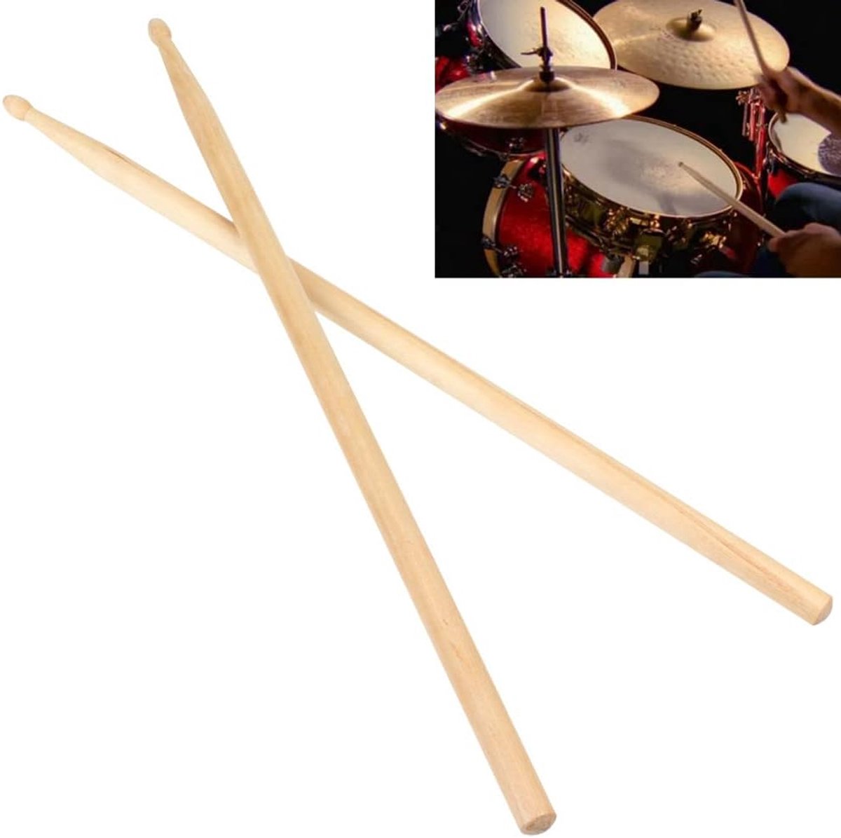 Origlam Maple Drum Sticks - 5A Classic Wood Tip Drumsticks voor Studenten & Volwassenen
