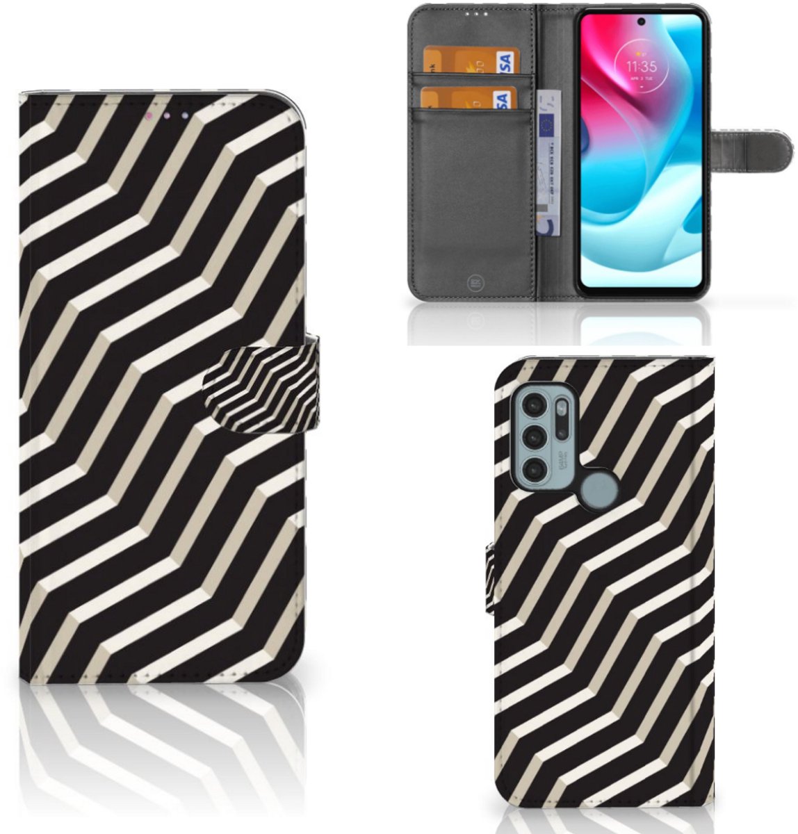 Motorola Moto G60s Book Case Illusion