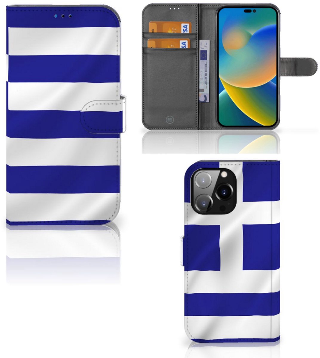 iPhone 14 Pro Max Bookstyle Case Griekenland