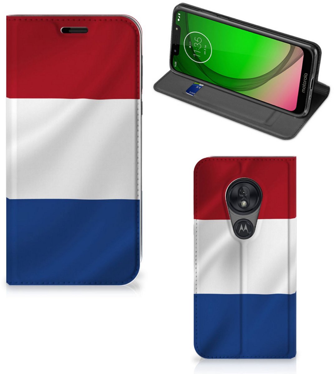 Motorola Moto G7 Play Standcase Nederlandse Vlag