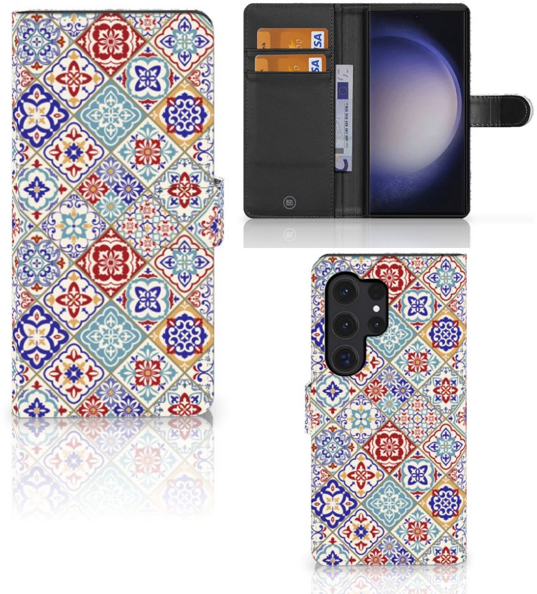 Samsung Galaxy S24 Ultra Bookcase Tiles Color