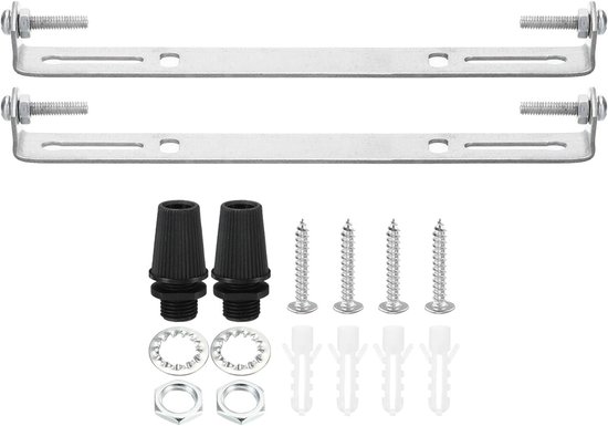 Universele plafondlamp montageset zilverkleurig staal M4x20 montagebeugel met schroeven voor verlichting