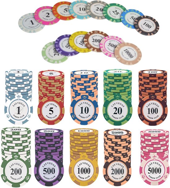 YIMINGOUFEI Pokerchip-Nachfüllpackung, enthält 60 Tonchips für
