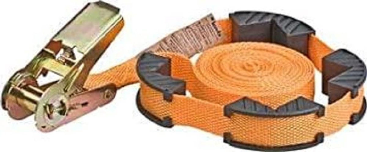 Spanriem met ratel voor veilig transport - 5 meter, 25 mm breed, 245 daN