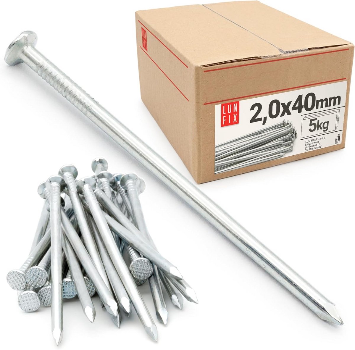 Stalen spijkers 3,0 x 70 mm - 5 kg - verzinkt, met verzonken kop voor houtbouw en doe-het-zelfprojecten