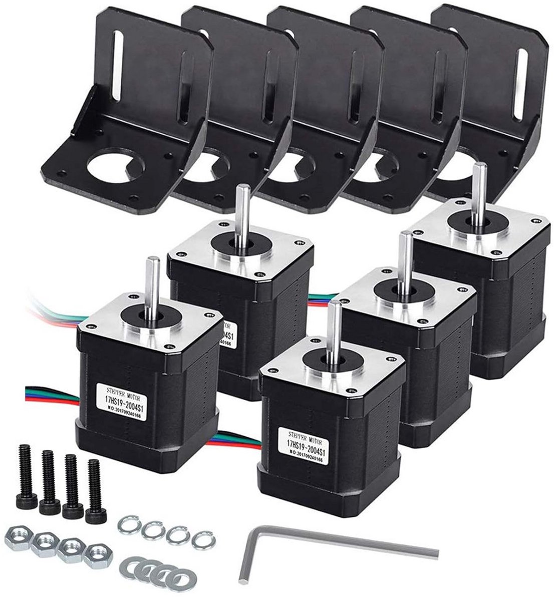 Bipolaire NEMA 17 Stappenmotor 2.0A voor 3D-printer/CNC met Montagebeugels