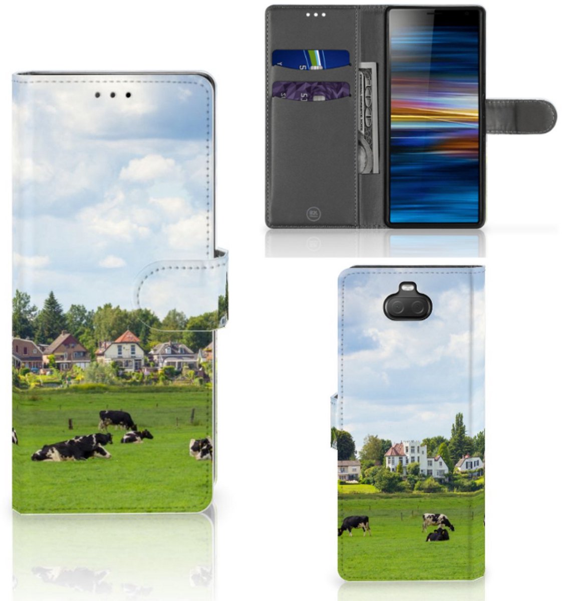 Sony Xperia 10 Telefoonhoesje met Pasjes Koeien