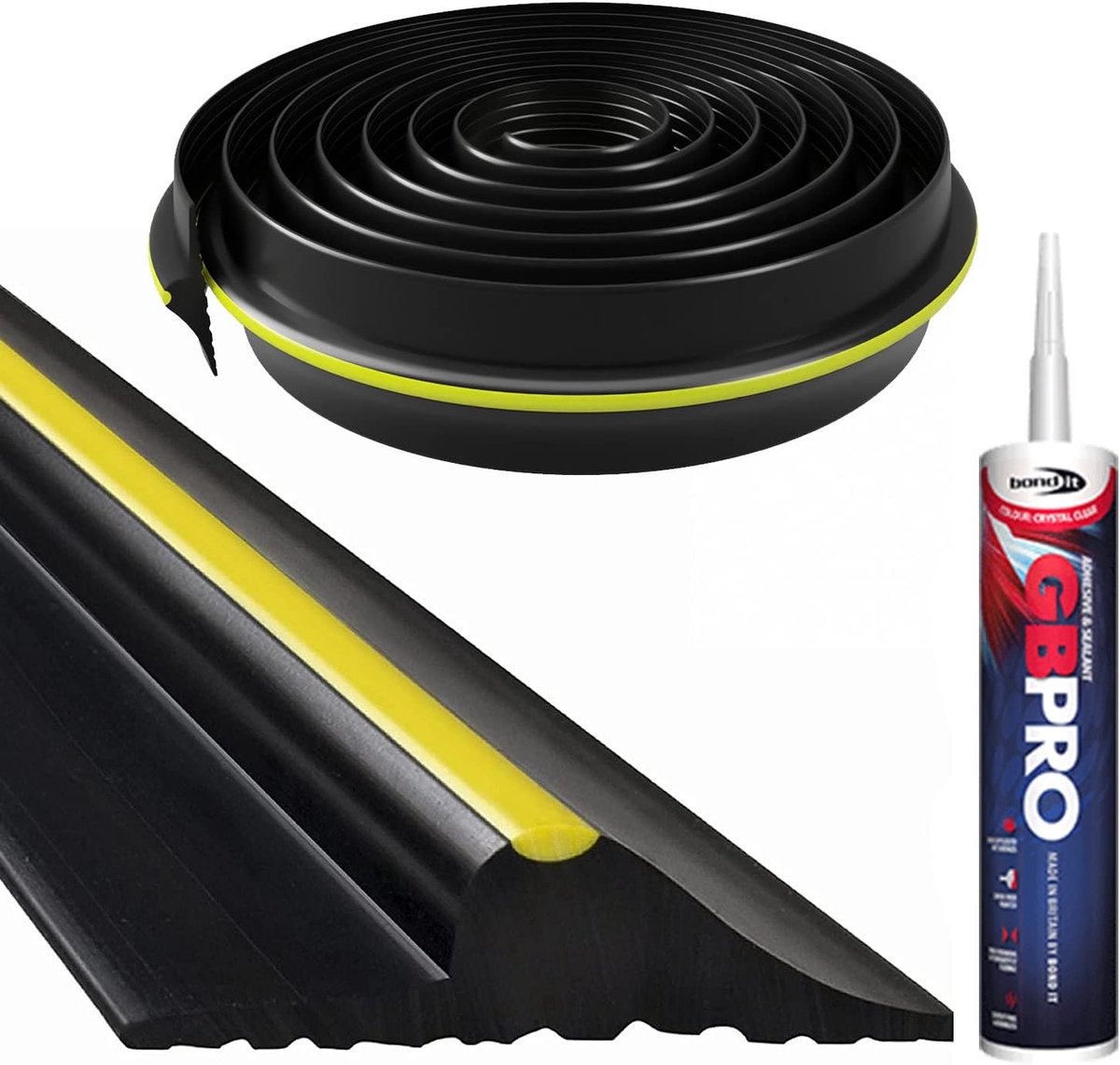 Zware Garagedeur Vloerdrempel Afdichting - Rubber Tocht- en Regenstopper (3 m)