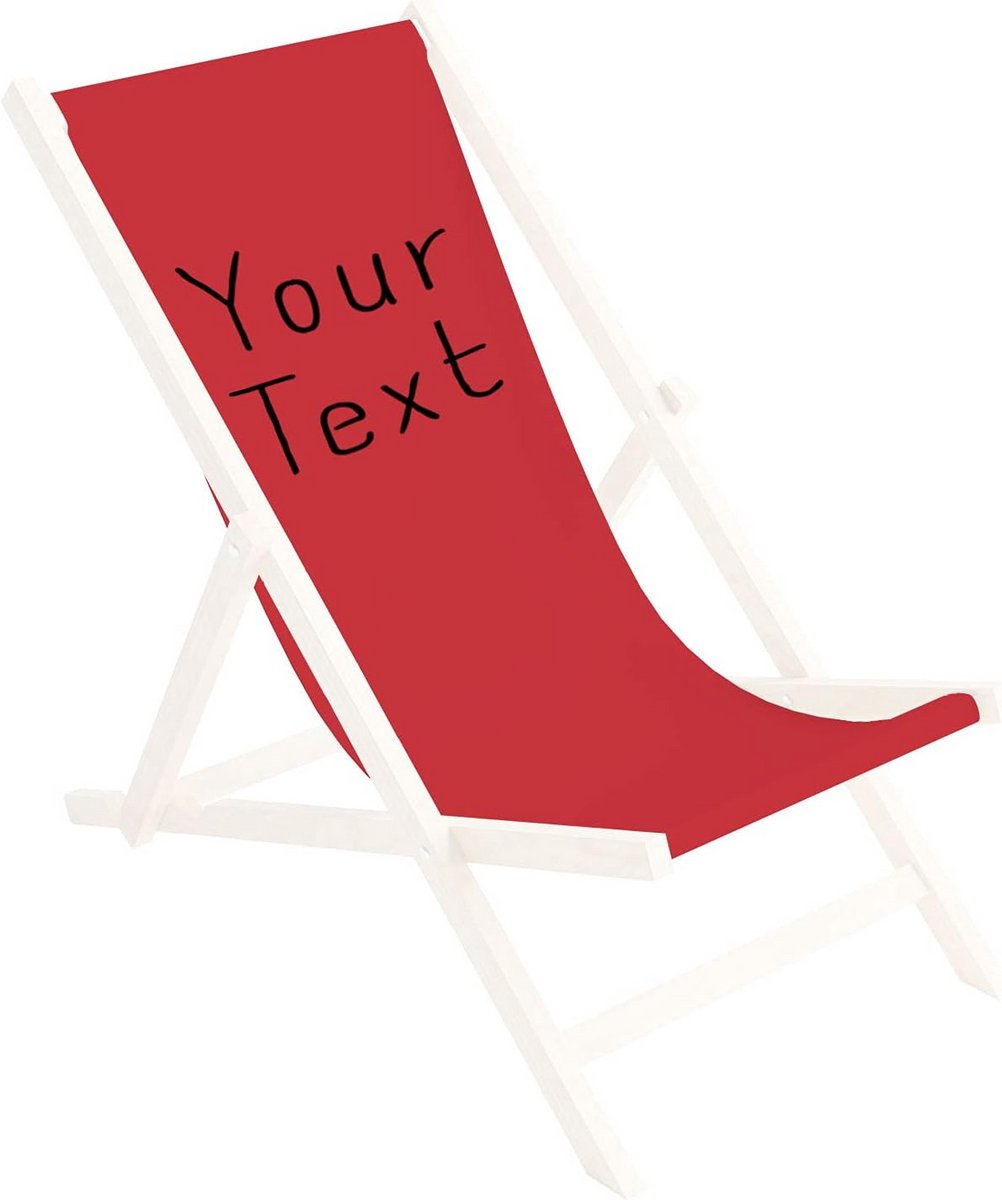 Interchangeable Lounger Fabric Upholstery 131x44cm - Personalizable Red 100% Polyester