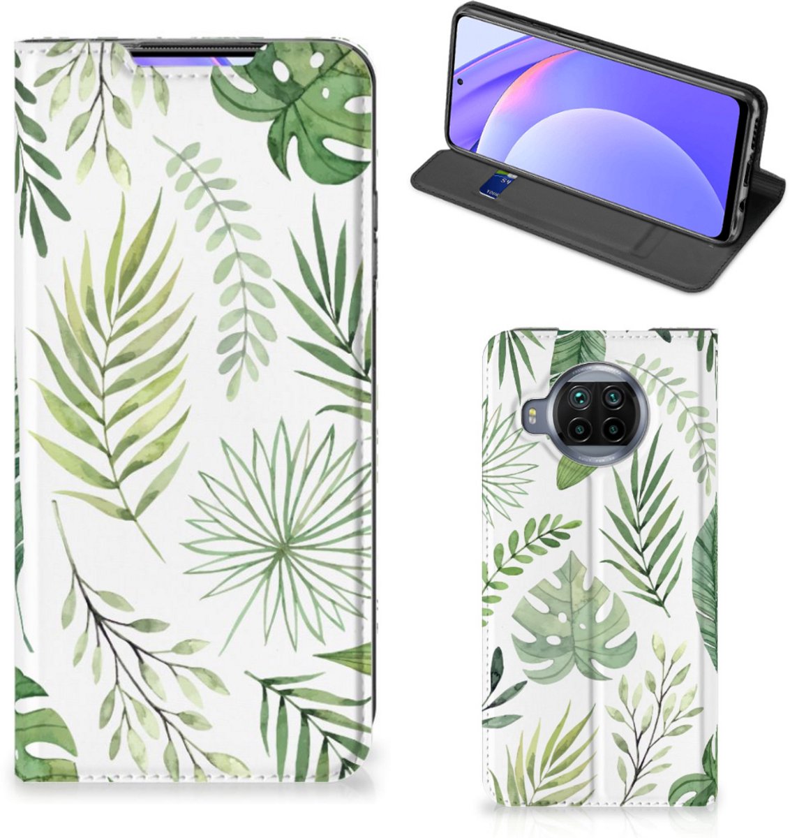 Xiaomi Mi 10T Lite Smart Cover Leaves