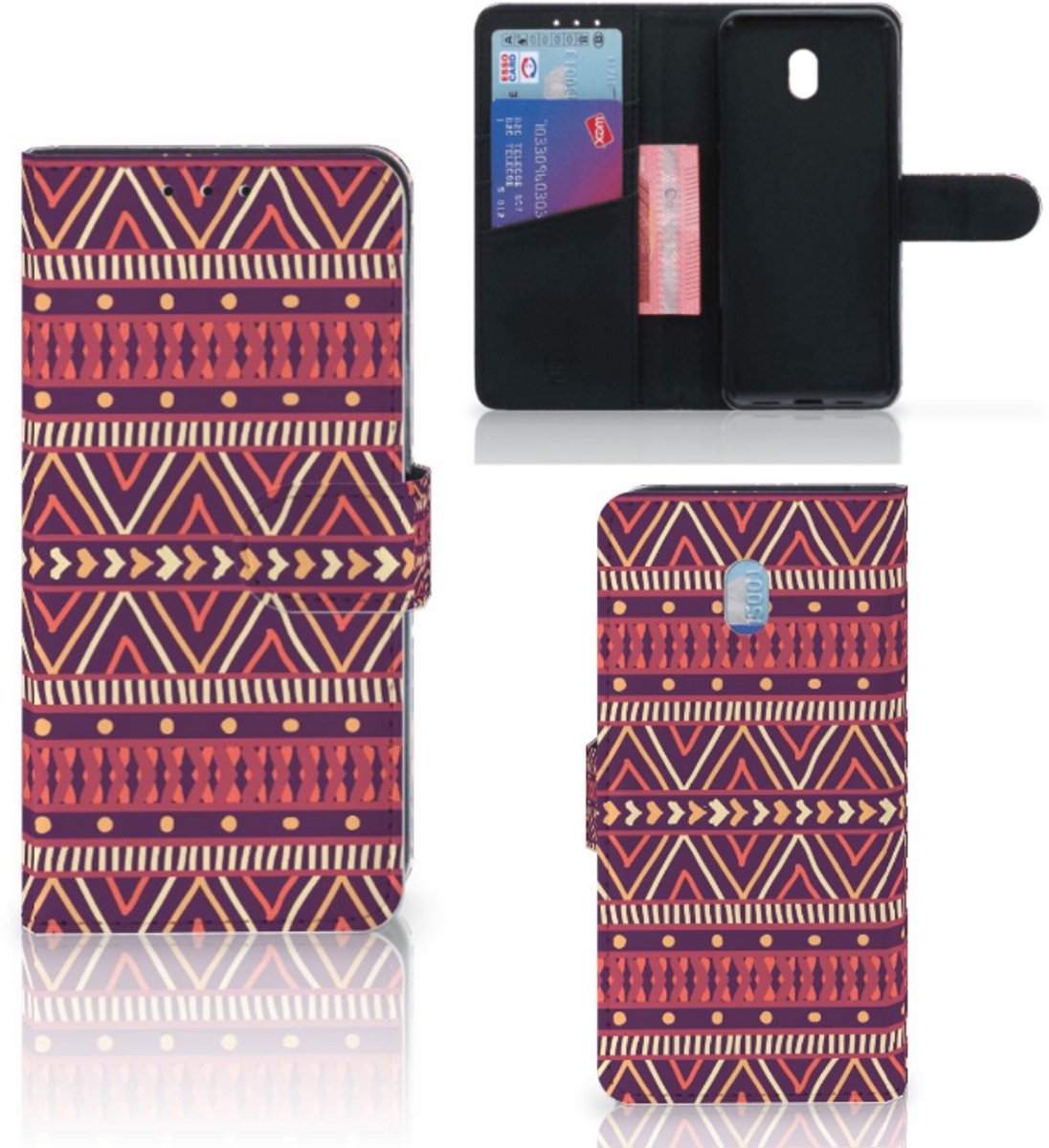 Xiaomi Redmi 8A Telefoon Hoesje Aztec Paars