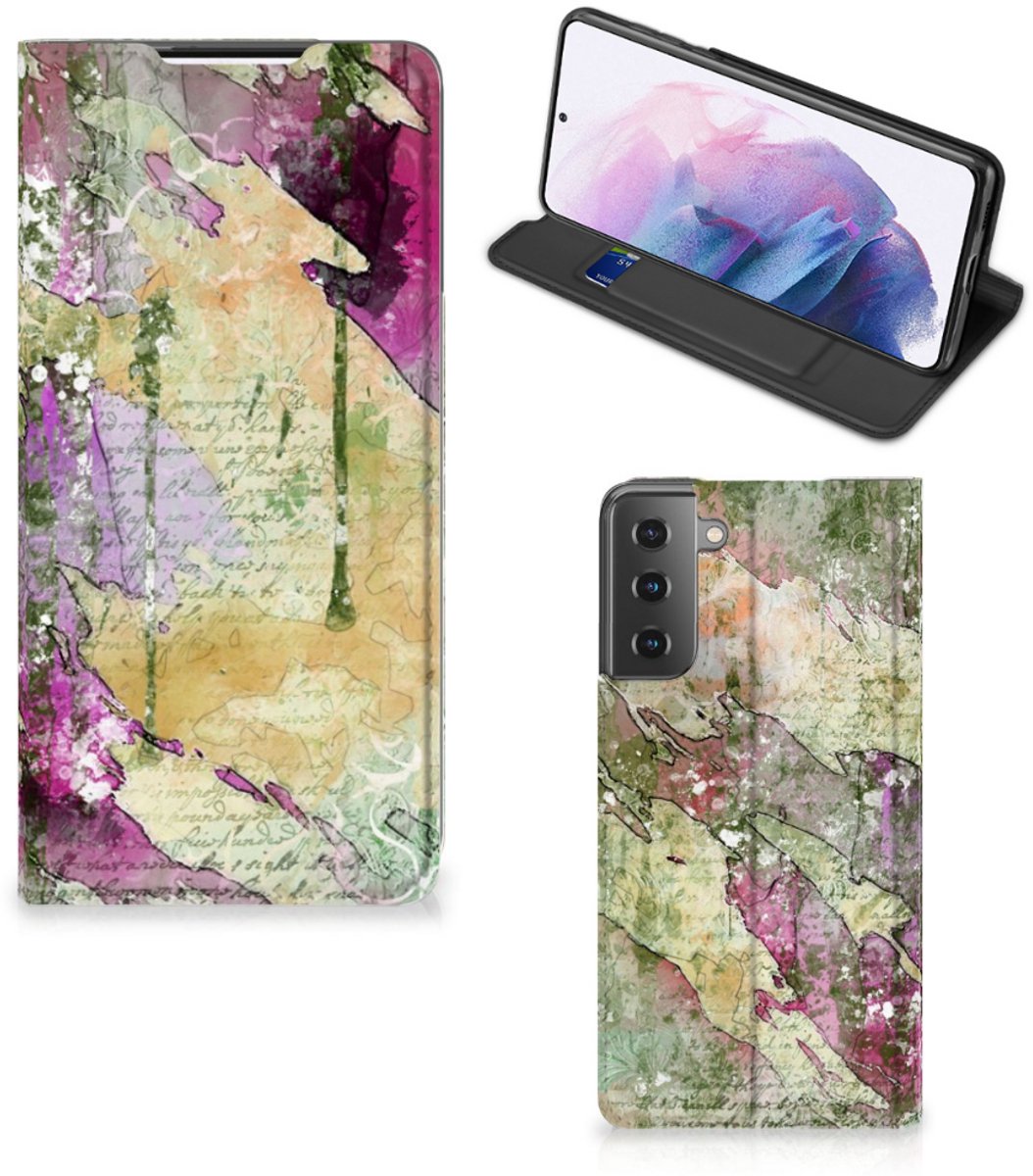 Bookcase Samsung Galaxy S21 Plus Letter Painting