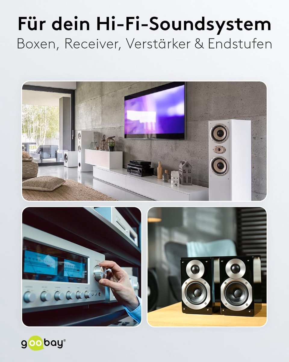 Luidsprekerkabel 2 x 1,5 mm², koperen audiokabel per meter, flexibel en robuust