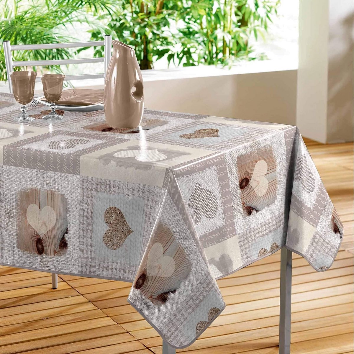 Cosy Hartjes Tafelkleed 160 cm van PVC