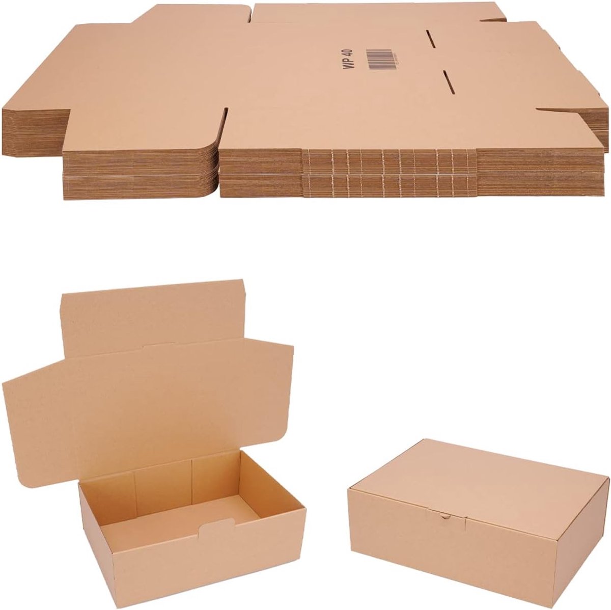 Vouwdozen 310 x 215 x 100 mm - Verzenddozen voor Kleine Artikelen (50 Stuks)