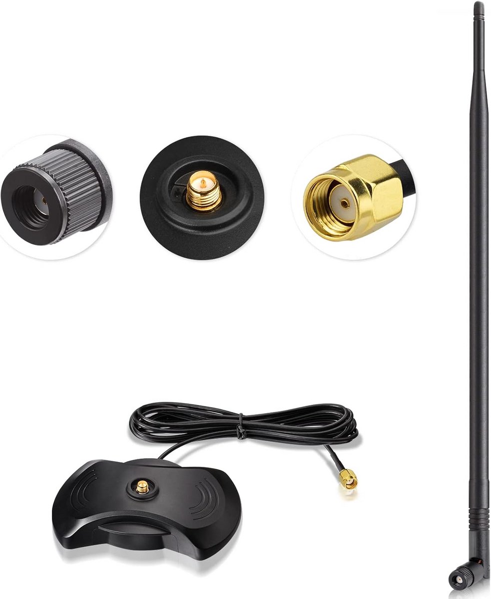 Wifi-Antenne 12dBi Met Magnetische Basis Voor Routers En PCI WiFi Scheda