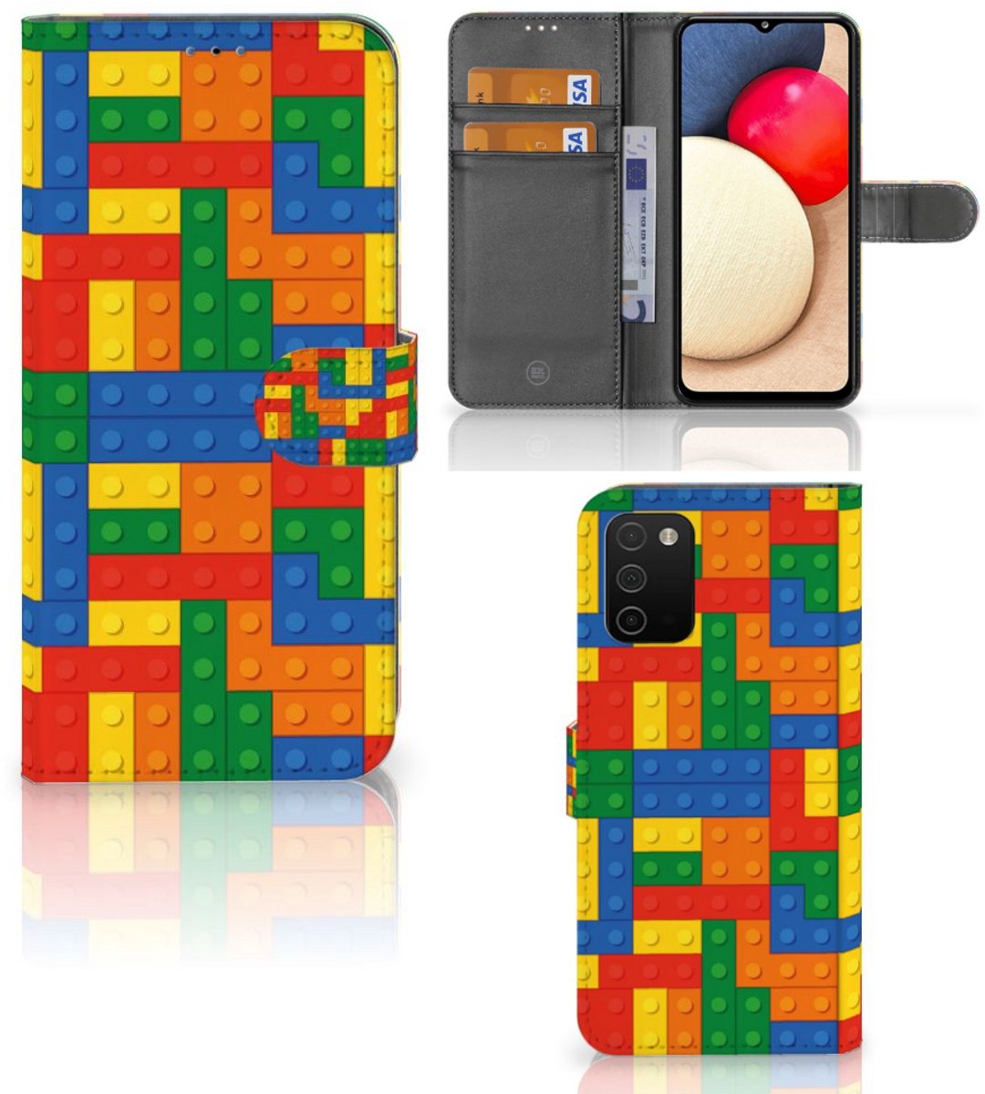 Book Case voor Samsung Galaxy A03s Telefoon Hoesje Blokken
