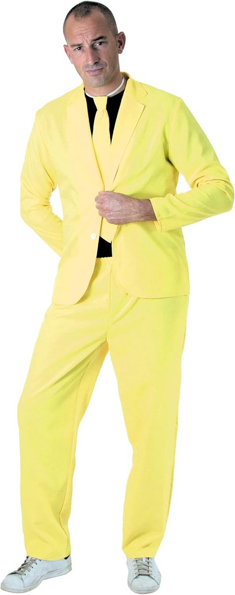 Opvallend Fluo Geel Kostuum voor Heren - Feestoutfit